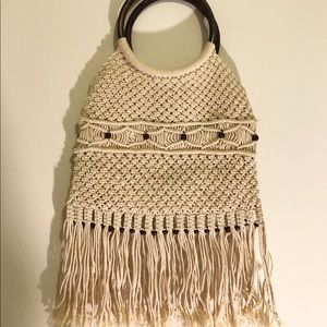 Macrame fringe bag